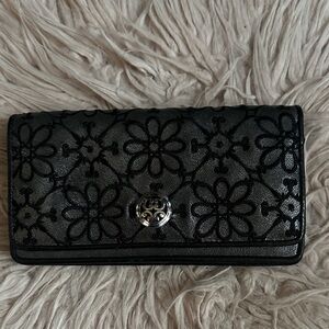 Brighton Elegant Black Floral Women's wallet